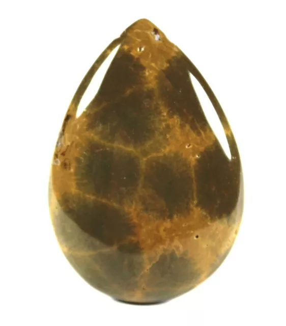 Madagascar Ocean Jasper 25x37mm Teardrop Focal / Pendant Bead (202)