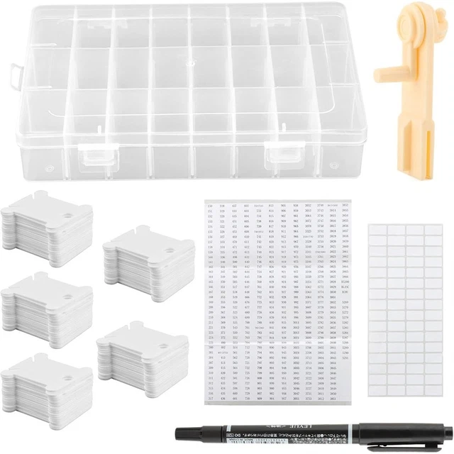 EMBROIDERY FLOSS ORGANIZER - Thread Storage Box with 24 Removable9371 £ ...