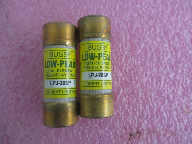 Lot de BUSS Fusibles Type Lpj-20sp Bas Pic Fusibles. Quantité 2. Neuf Ancien