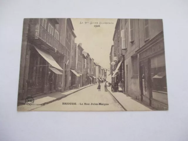 Cpa Haute Loire 43 Brioude La Rue Jules Maigne