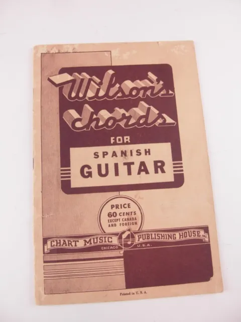 rare alte Noten Gitarre Wilsons´s chords for spanish guitar ca. 1935 chart music