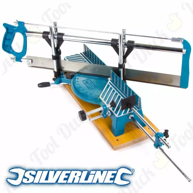 HEAVY DUTY SILVERLINE 550mm PRECISION MITRE SAW Wood Plastic Corner 24HR COURIER