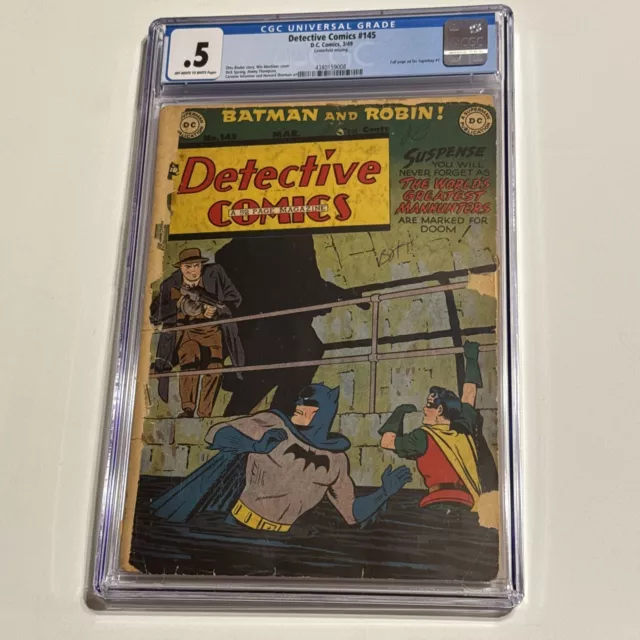 Detective Comics #145 CGC .5 Batman Robin Golden Age (1949) OW/W