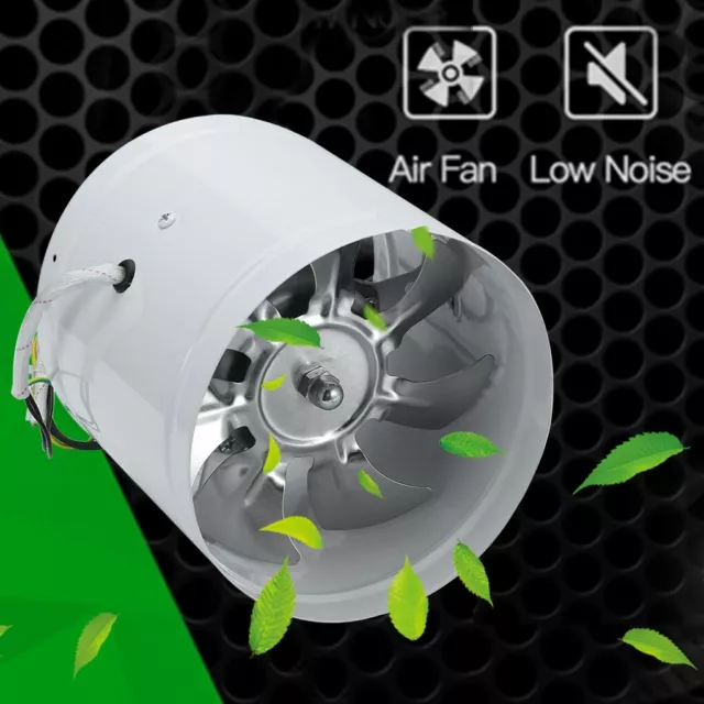 6' Duct Booster Inline Blower Fan 260 CFM Exhaust Ducting Cooling Vent Fan 110V-