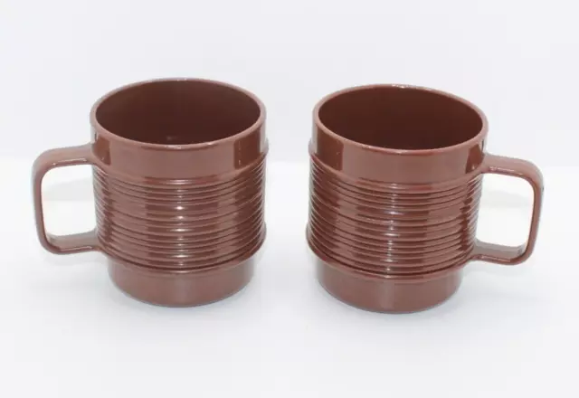 4 Cups - Original VTG Rubbermaid 3- 3819 1 - 3829 Coffee Cup Brown
