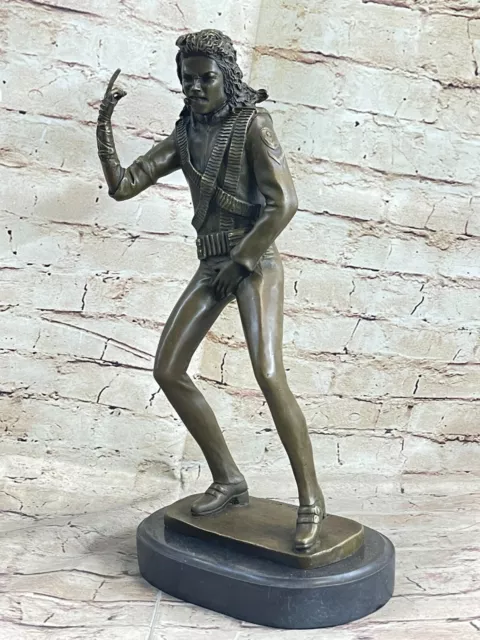 16`` Bronze Art sculpture Michael Jackson statuary marble base Gift