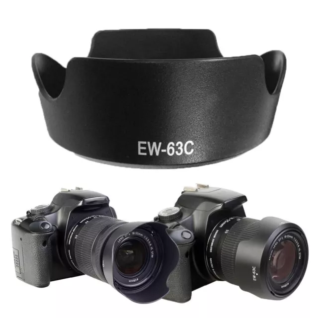 EW-63C 58mm Linsen haube Schwarz Schutzschild  Kamera-Zubehör