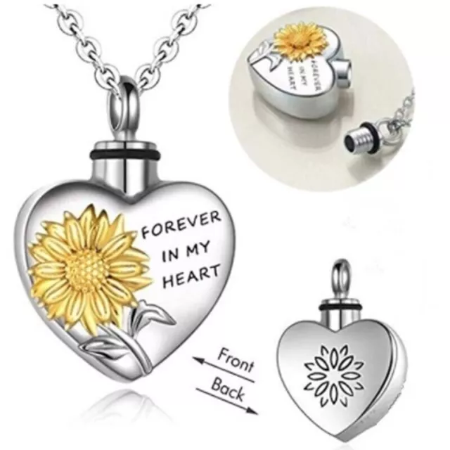Cremation Jewellery Urn Necklace Pendent Ashes Locket Keepsake Memorial Funeral