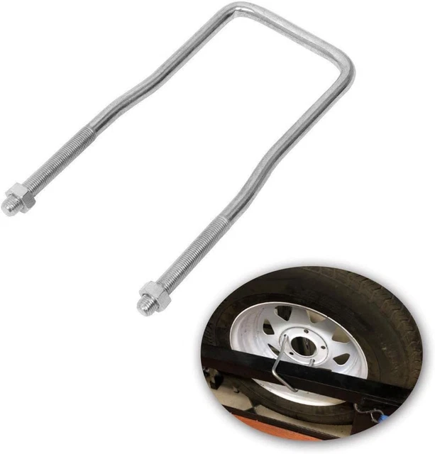 Hydraker U-Bolt Spare Tire Carrier Holder Bracket Side Mount4or5 Lug Zinc Plated