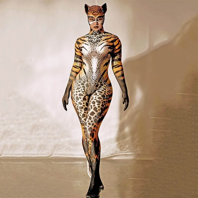 Costume da ballo palcoscenico stampa tigre costume cosplay
