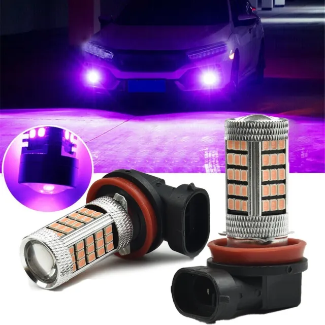 2 pz luci guida nebbia LED 12 V rosa viola H11/H8 luci guida nebbia DRL lampadine accessori auto