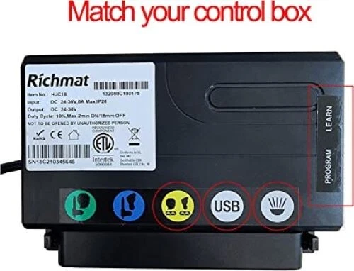 Caja de control Richmat para cama ajustable artículo # HJC18 - *SOLO CAJA*