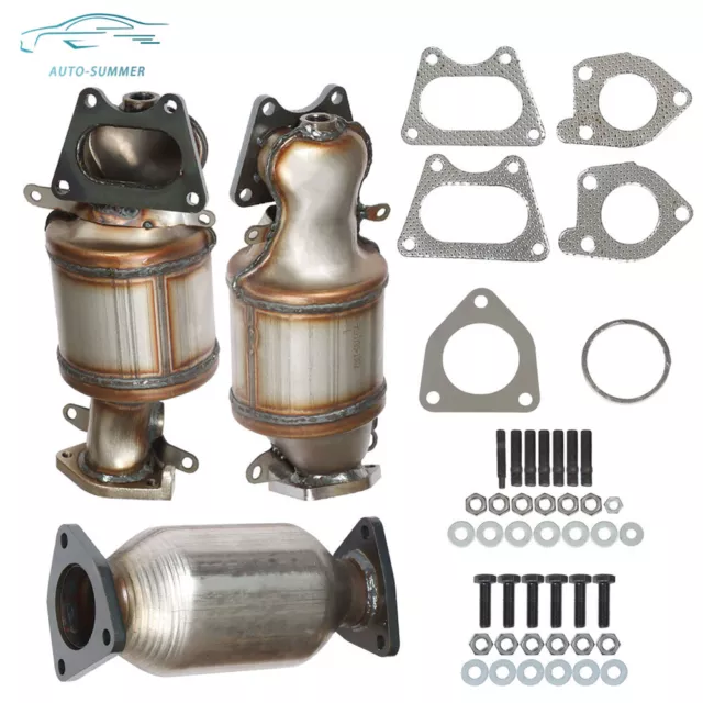 Rear Exhaust Catalytic Converter Set Bank 1 and 2 For Honda Pilot 3.5L 2005-2008