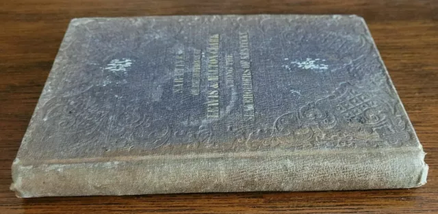 Slave Book Signed By Slave Kentucky 1854 Vintage Plantation Biography Amazing 3