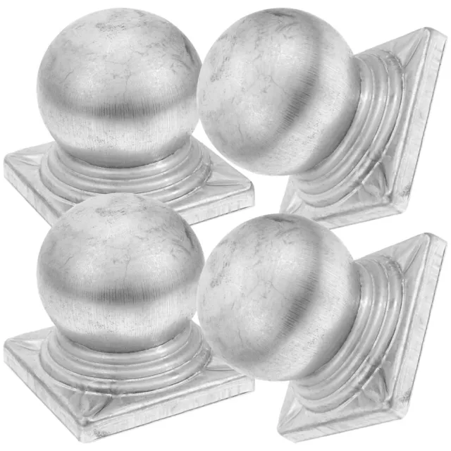 4 piezas tapa de poste punta de cerca vallas de metal cubierta balaustradas cubierta decorativa
