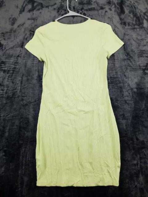 Kendall And Kylie T Shirt Dress Womens Small Green Rayon Short Sleeve Round Neck 2