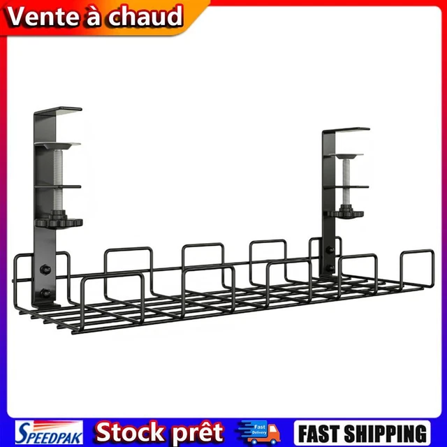 UNDER TABLE STORAGE Rack Cable Management Tray Desk Bottom Socket ...