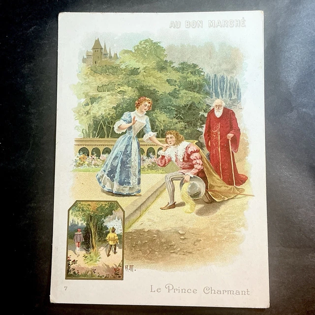 Chromo Image Au Bon Marché - Tennis / Jeu De Paume / Volant - Vintage