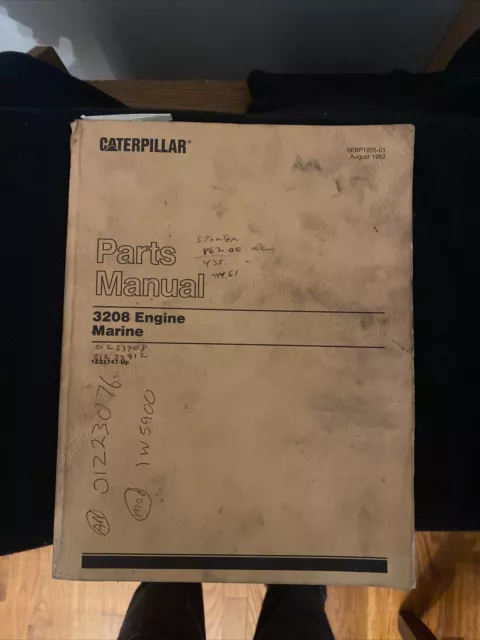 Caterpillar Cat 3208 Marine Engine Parts Catalog Manual Book S/N 1Z1-Up