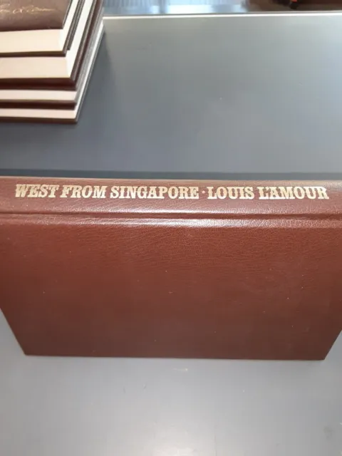 1987 cowboy WESTERN Louis L'Amour Collection LEATHERETTE ed WEST FROM SINGAPORE