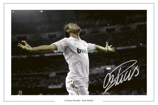 Cristiano Ronaldo Real Madrid Autograph Signed Photo