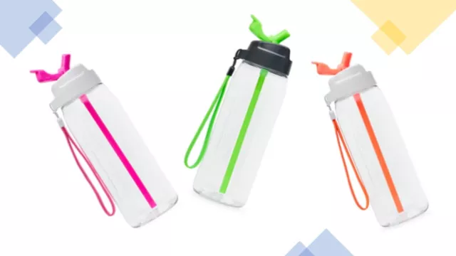 Tupperware Gen II ECO Drink Bottle with Straw Bottle DIY Neon Color Set of 3 New