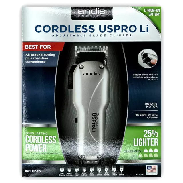 Andis Professional Cordless Uspro  Li (Us Pro) (Lcl) (73005) (Uk Voltage)