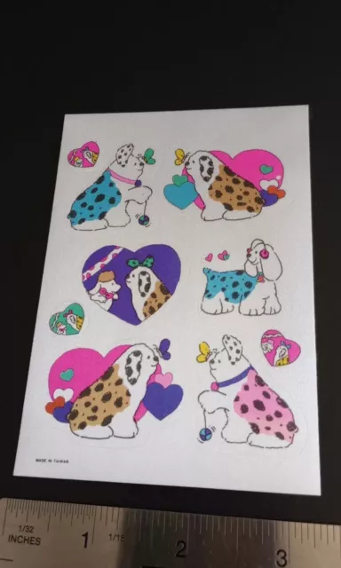 90s vintage Valentine Love Stickers 2 Sheets Magic Creations Pandas Hearts  Cupid