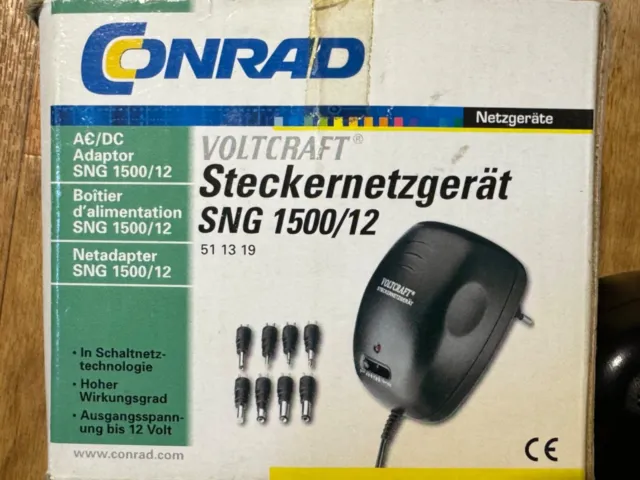 VOLTCRAFT SNG 1500/12 Steckernetzteil, Festspannung 12 V/DC 1.5 A 18 W