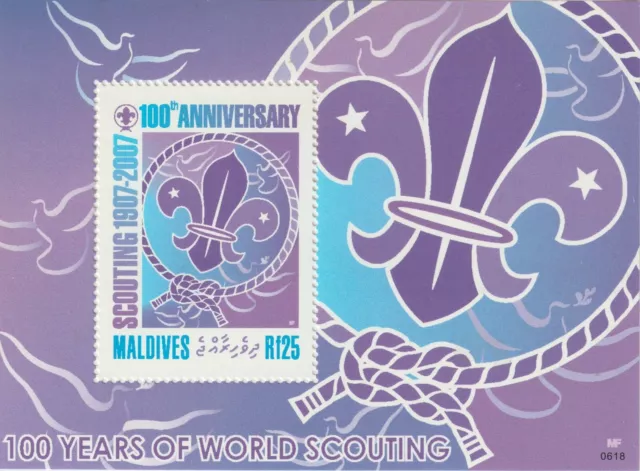 Maldive Islands 2007 Souvenir Sheet #2939  Scouting Centenary - MNH