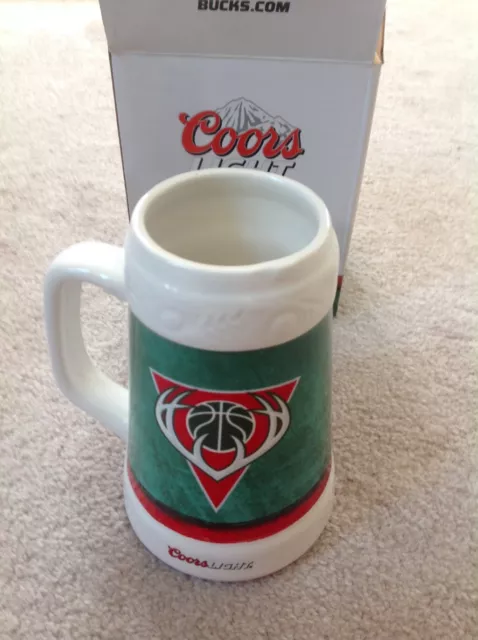 * New * Milwaukee Bucks Beer Stein Coffee Mug Sga 03/28/2015