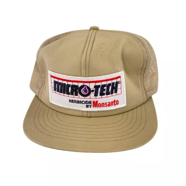 80s Vtg Micro-Tech Herbicide Monsanto Snapback Mesh Trucker Hat Cap Swingster