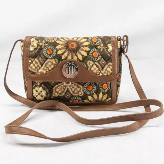 Women's Quilted Crossbody Purse VERA BRADLEY Retired Brown Canyon Patricia Bag