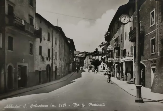 ABBADIA S. SALVATORE ( SIENA) Via G. Matteotti ,  vg anni 60 f.g. Animata