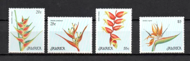 Jamaica 1986 set Flowers/Blumen stamps (Michel 645/48) MNH