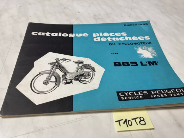 Peugeot cyclomoteur BB3 LM catalogue pièces détachées 1965 parts list