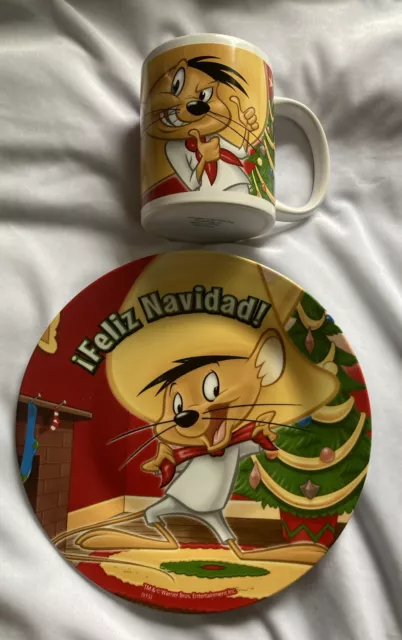 Speedy Gonzalez Feliz Navidad Plate & Mug Warner Bros WB Store Looney Tunes