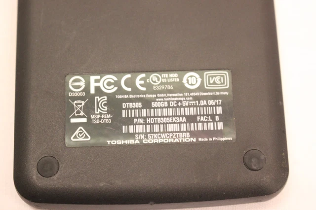 TOSHIBA DTB305 500 Gb Disco Rigido Esterno Con Cavo Usb EUR 56,93 ...