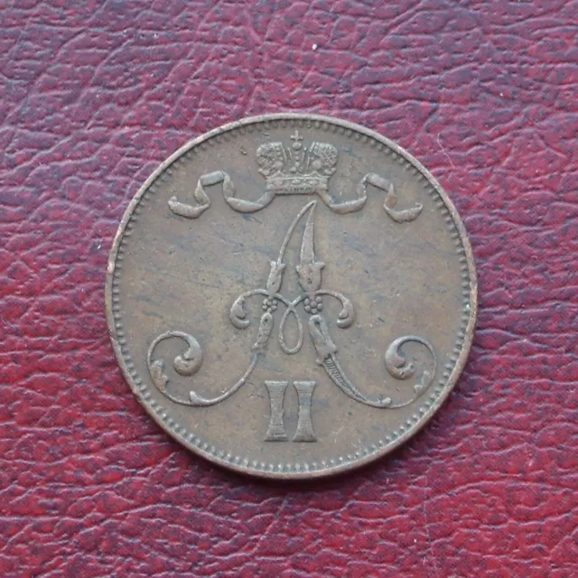 Finland 1873 copper 5 pennia