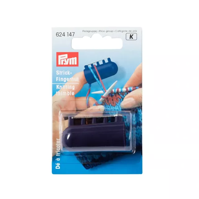 Prym 624147 Strickfingerhut mit 4-Fadenführungen Fingerhut Fadenführer