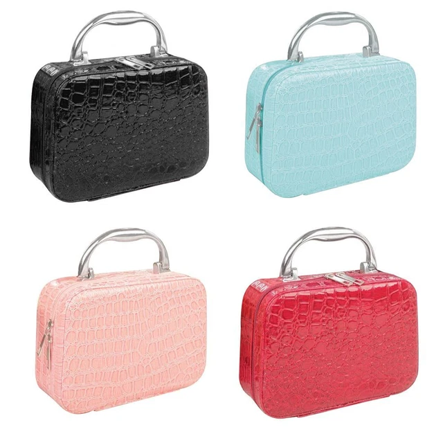 Sac de lavage Cas cosmétique avec miroir Pochette de maquillage carrée