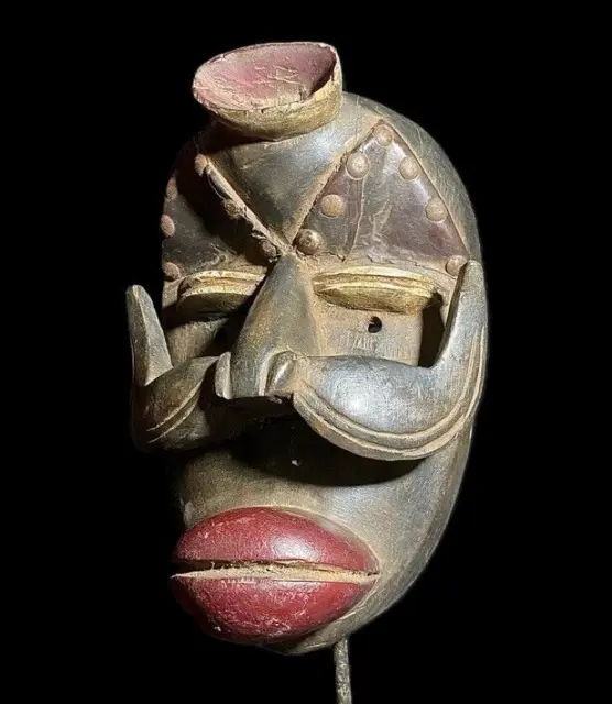 Masques africains antiques masque africain sculpté à la main en bois...