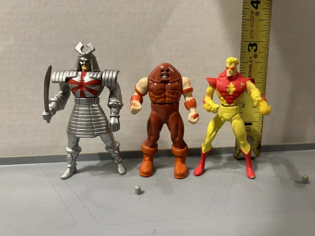 Marvel Heavy Metal Heroes Lot of 3 90s Toys X-Men Villains Jugggernaut Pyro