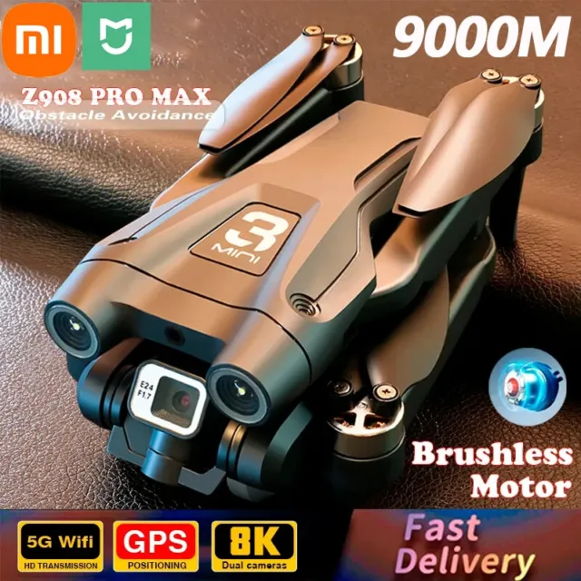 Z908Pro Max Drone Brushless Motor Dual 8K GPS WIFI FPV Obstacle  Avoidance