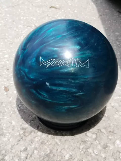 Vtg 11 lb 14.9 oz Ebonite Maxim Bowling Ball Green Sparkle Pearl RH