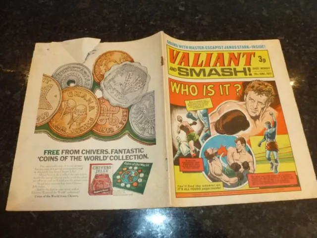 VALIANT & SMASH! Comic - Date 19/06/1971 - UK IPC Paper Comic