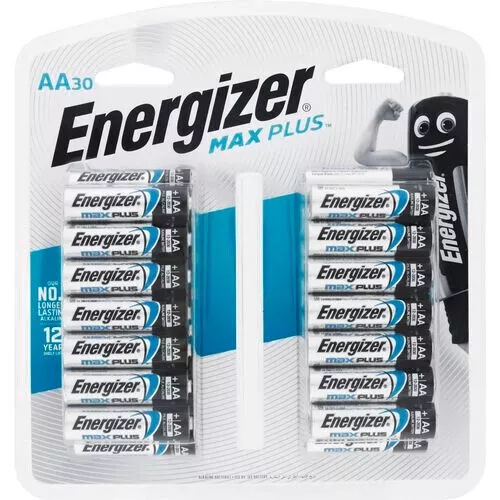 30 / 15 / 12 / 6 pack Energizer Max Plus Advanced AA Batteries