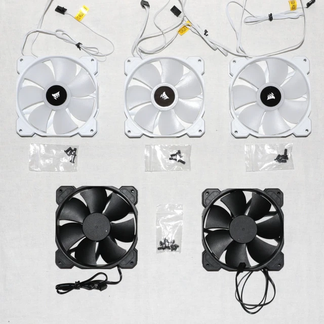 Ventilateur Corsair AF120 White Dual - 120mm, Blanc - Occasion, Fonctionnel - Ref. CO-9050016-WLED
