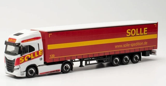 HERPA - Camion Avec Remorque Bâchée 3 Essieux DISSEGNA – SCANIA 142 4x2 - 1/8