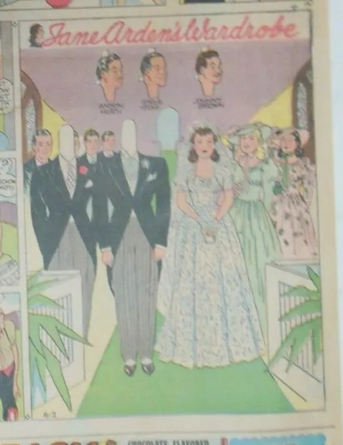 Jane Arden Sunday with Large Uncut Paper Doll from 6/2/1940 Full Size Page!